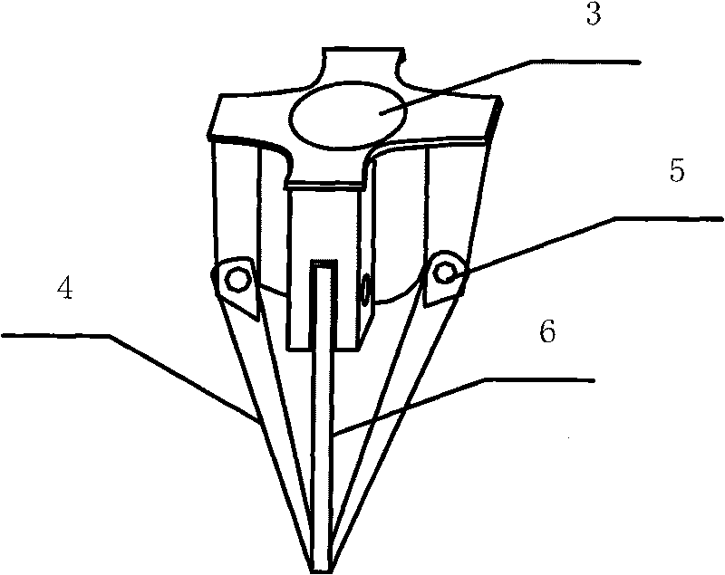 Flapper pile tip of sinking pipe cast-in-place pile and use method thereof