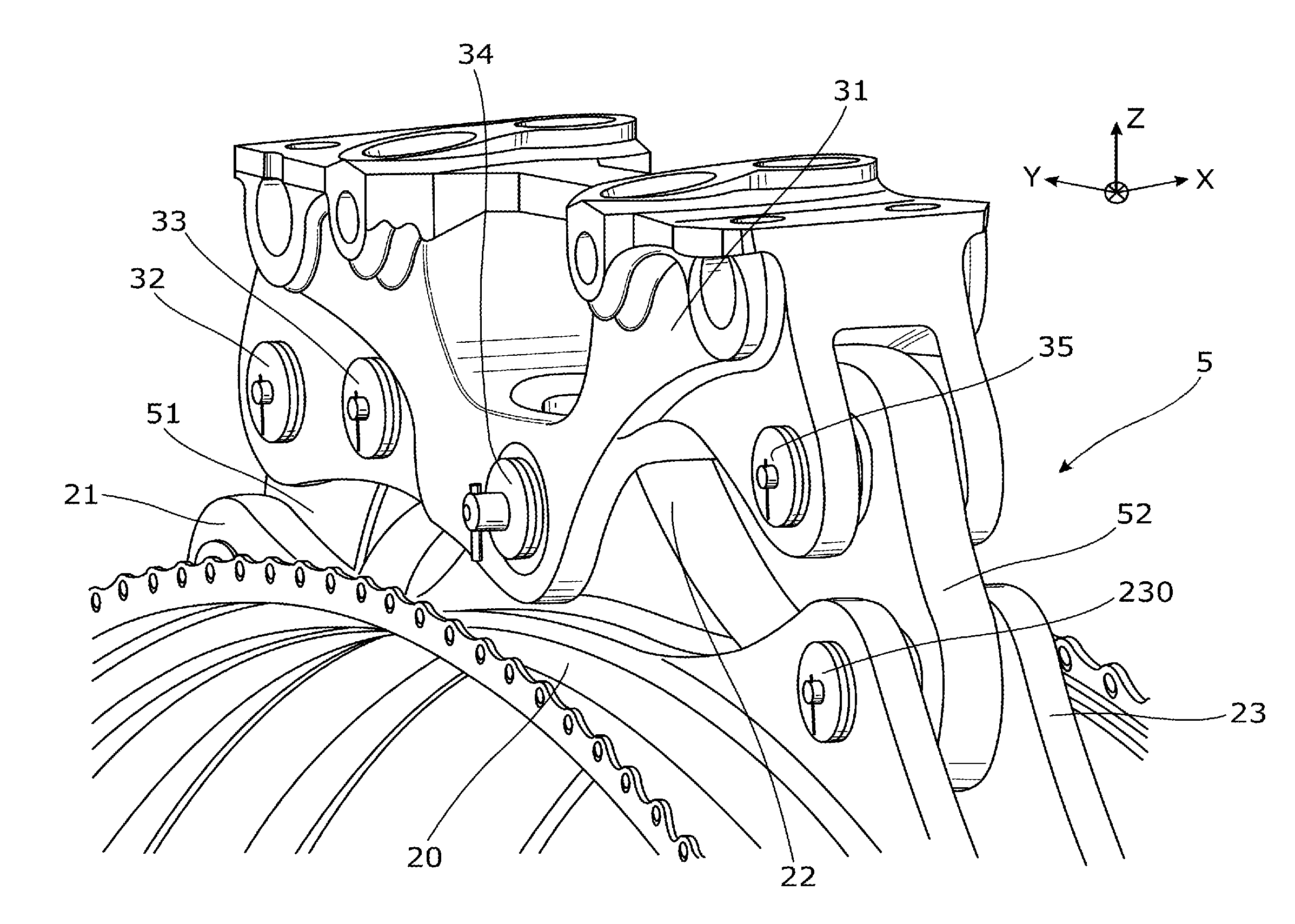 Aircraft engine attachment device, and corresponding aircraft