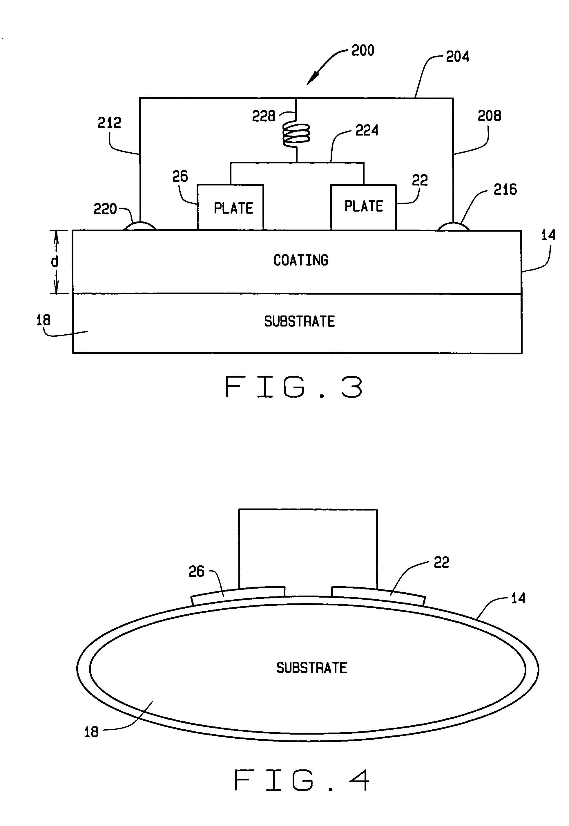 Measurement of a coating on a composite using capacitance