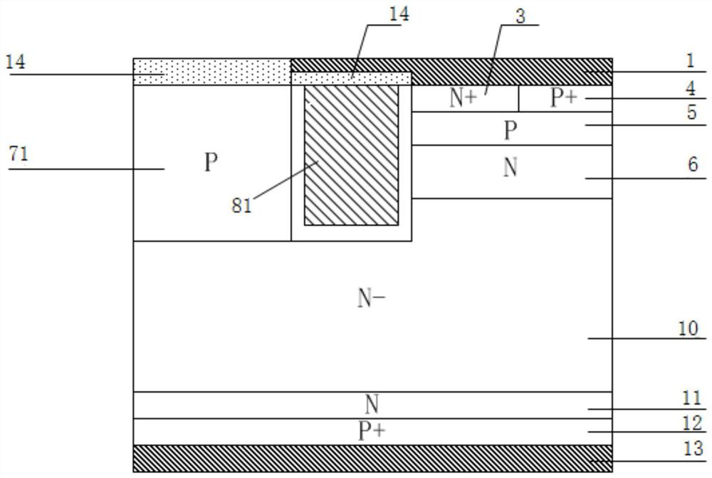 A trench gate charge storage type insulated gate bipolar transistor and its manufacturing method