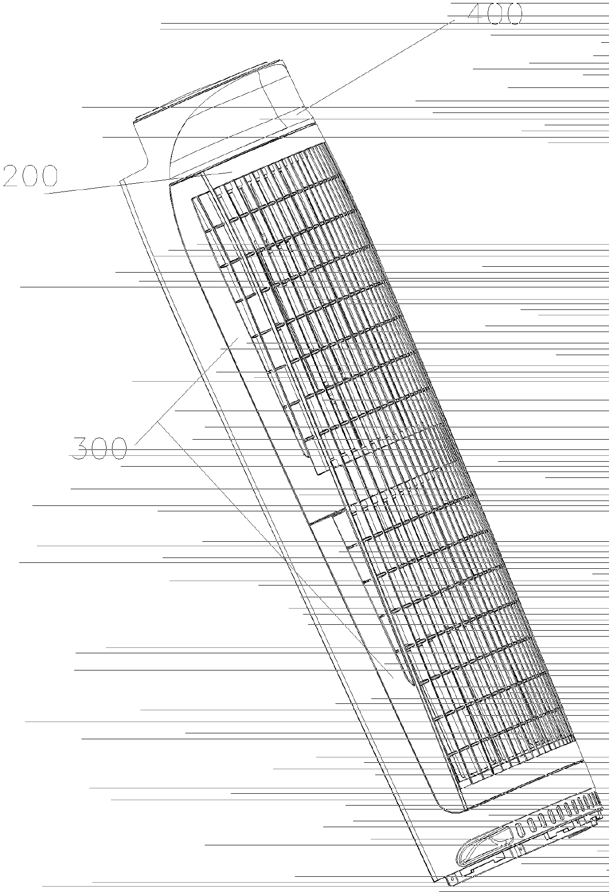 Ventilation panel device of air conditioner