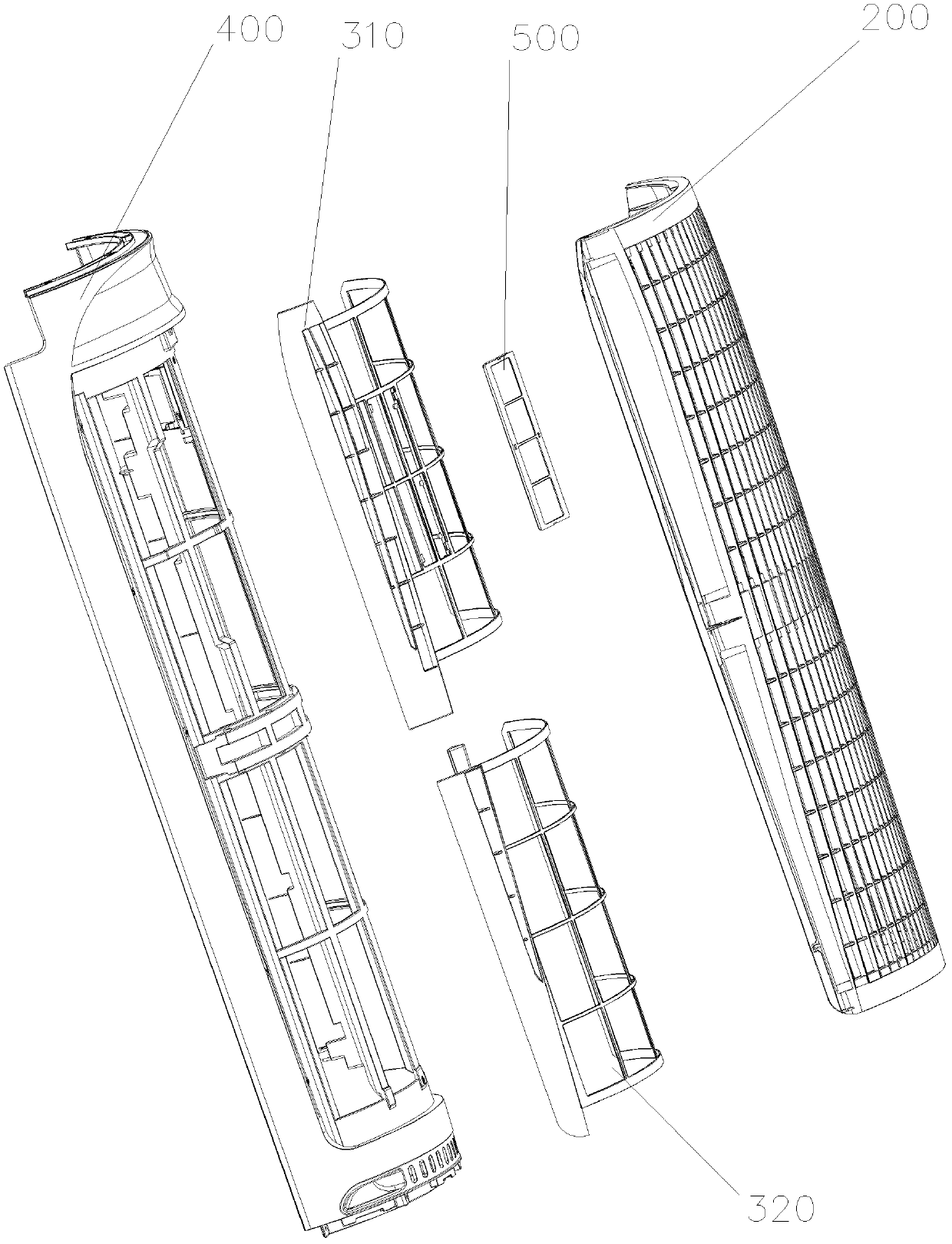 Ventilation panel device of air conditioner