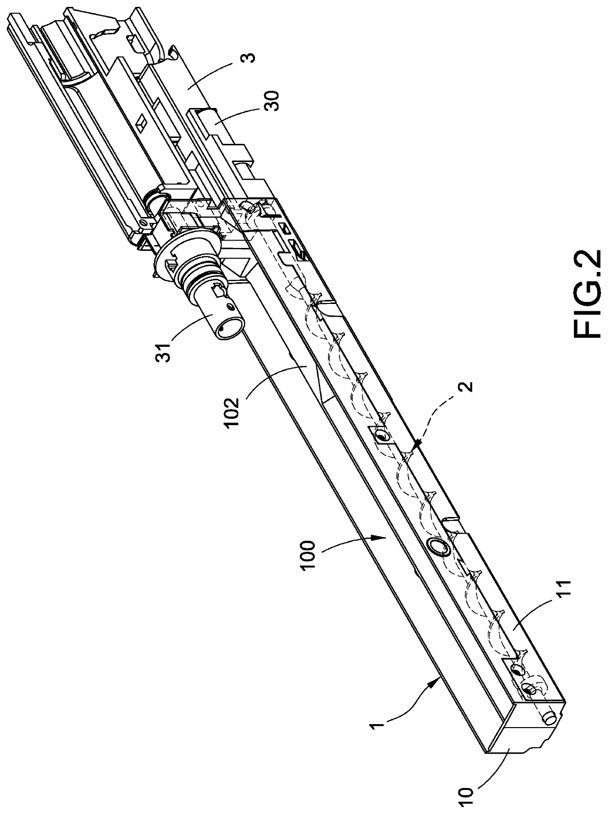 Worm-type barrel-shroud bullet feeding structure of toy gun and bullet feeding mechanism thereof