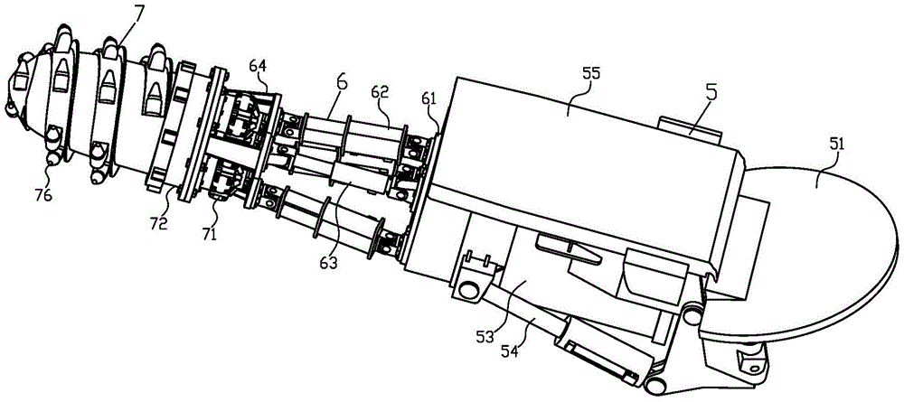 Six degrees of freedom hybrid fully hydraulic roadheader