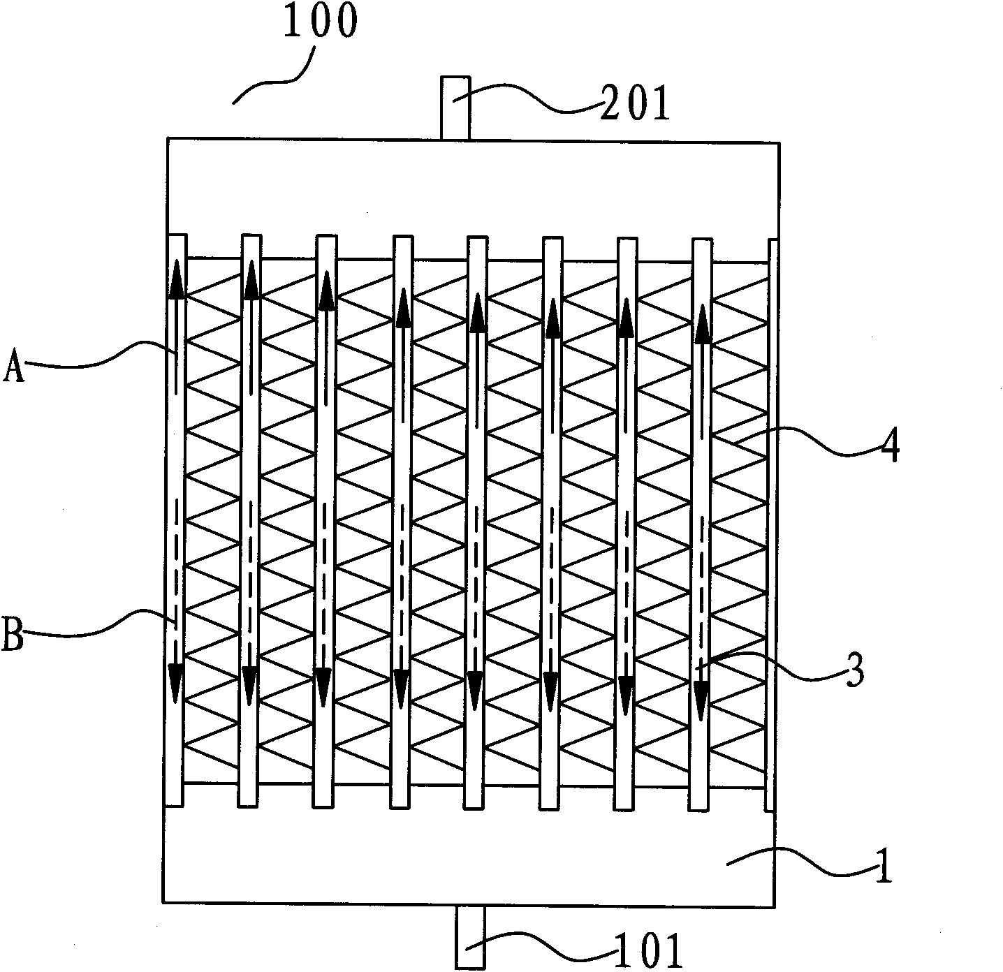 Heat exchanging device and refrigerating system