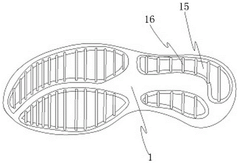 Bionic kangaroo running shoe sole