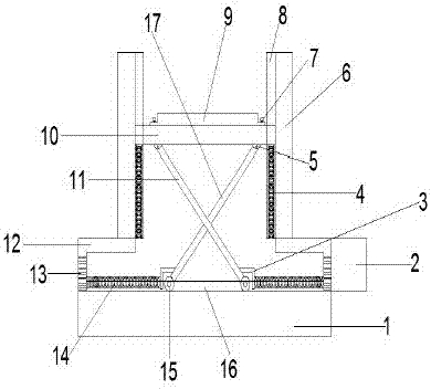 Mine machine damping base