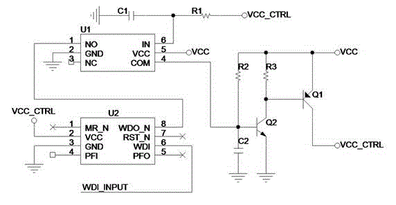 Single-chip microcomputer self-outage restarting circuit