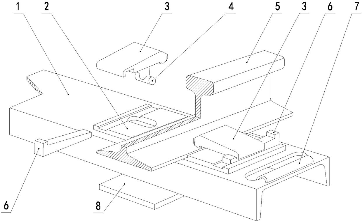 A position-limiting sleeper and a self-locking quick rail presser