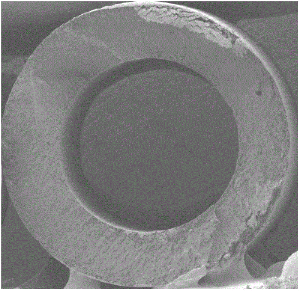 Hollow fiber blend membrane and method for manufacturing same