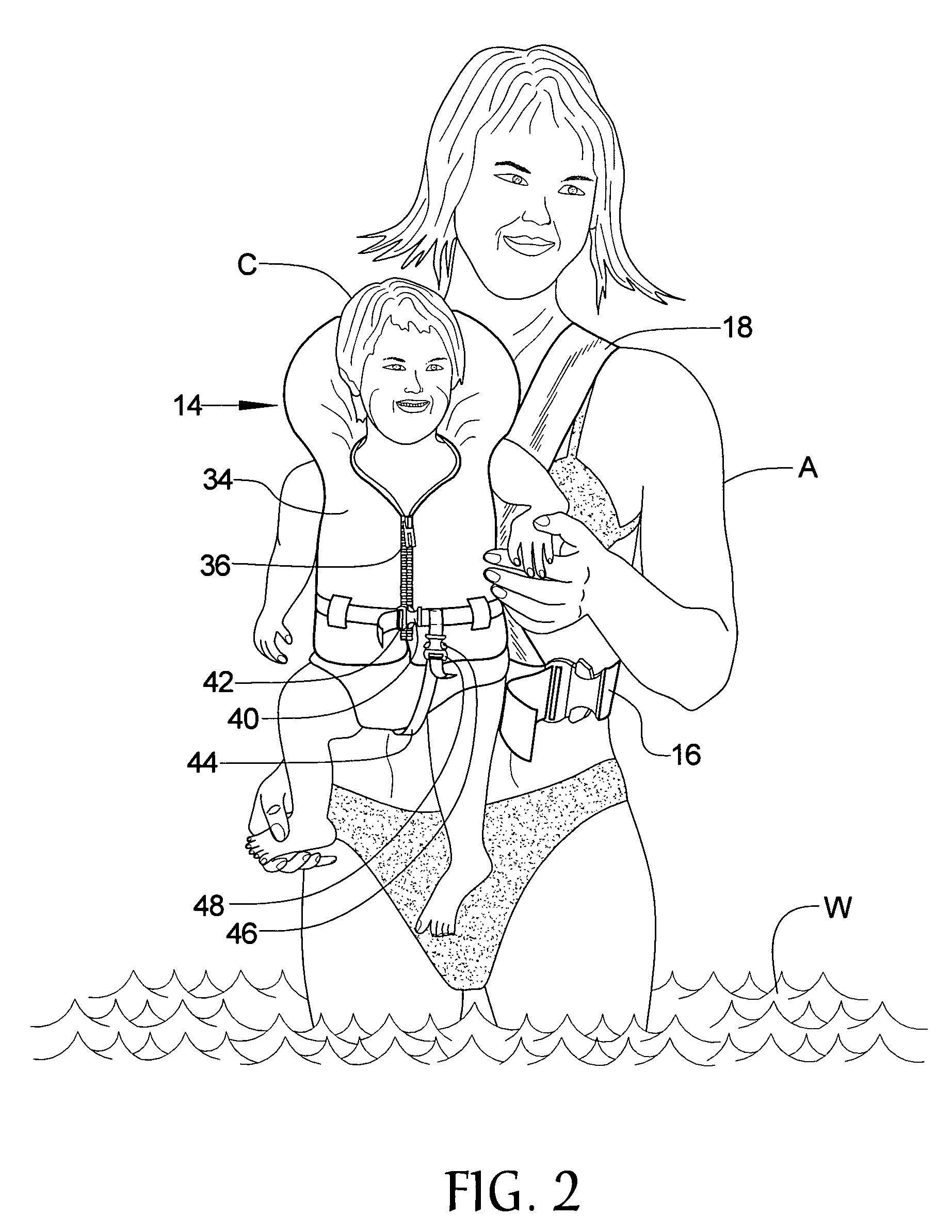 Child carrier and swimming aid