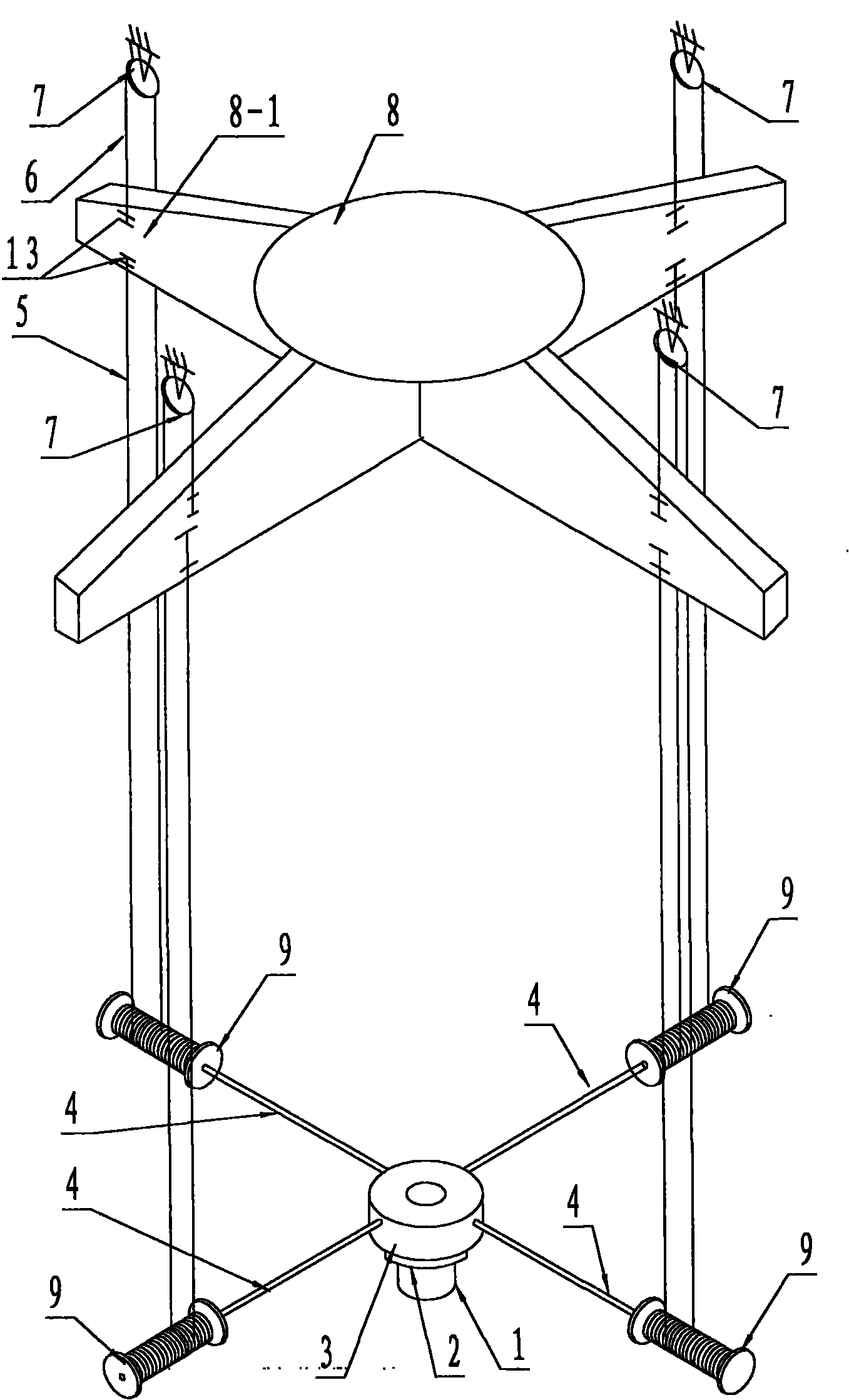 Synchronous driving multipoint suspension vertical lifting platform