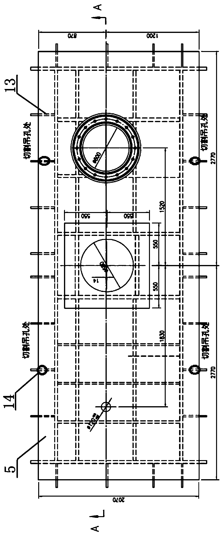 Integral hoisting method for hydraulic cylinder in limited space