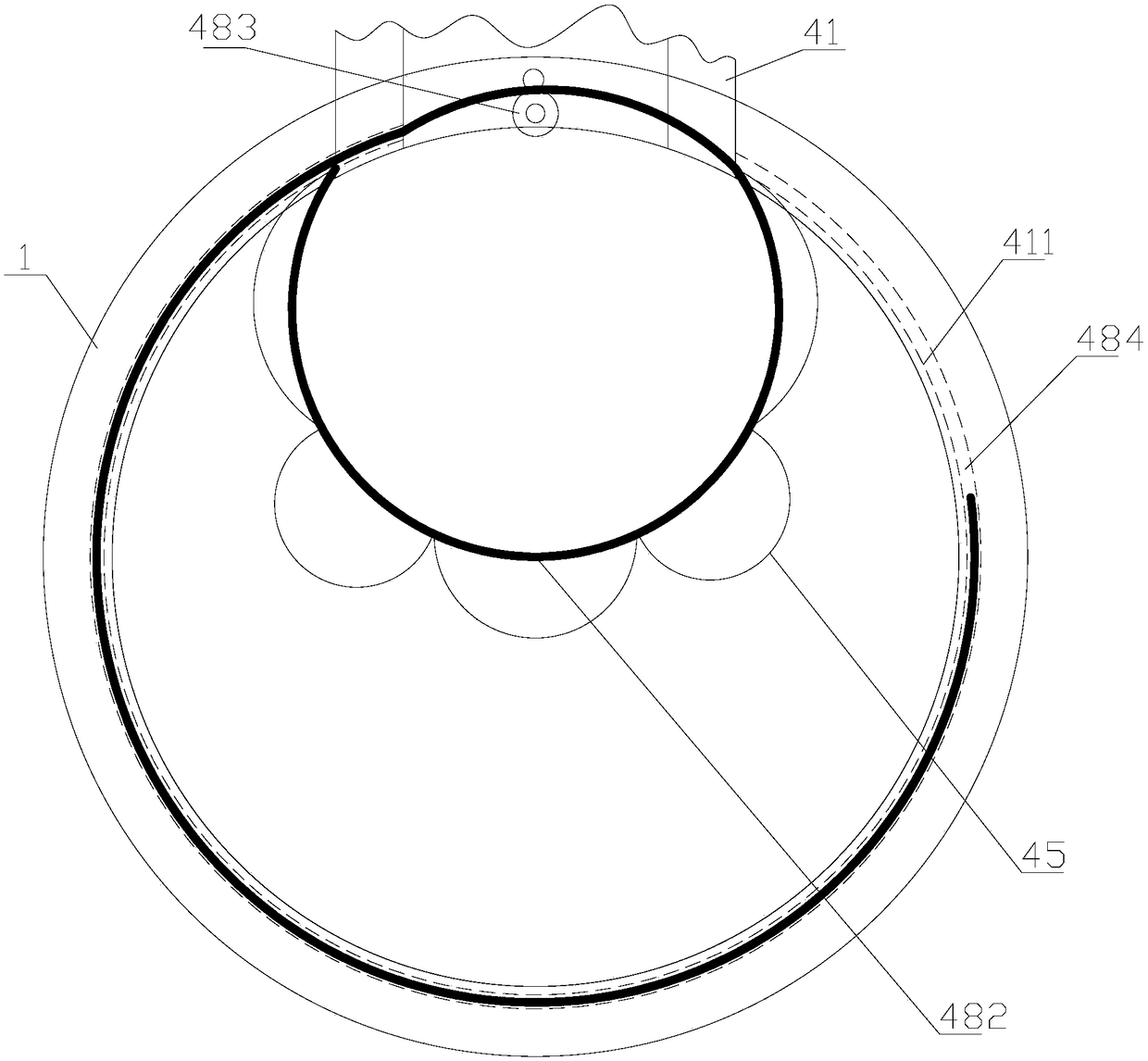 Controllable adjustment device for self water collection amount of airbag