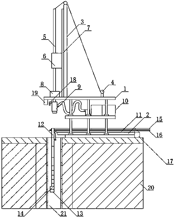 Chemical injection process for in-situ repairing of organic pollutants and device