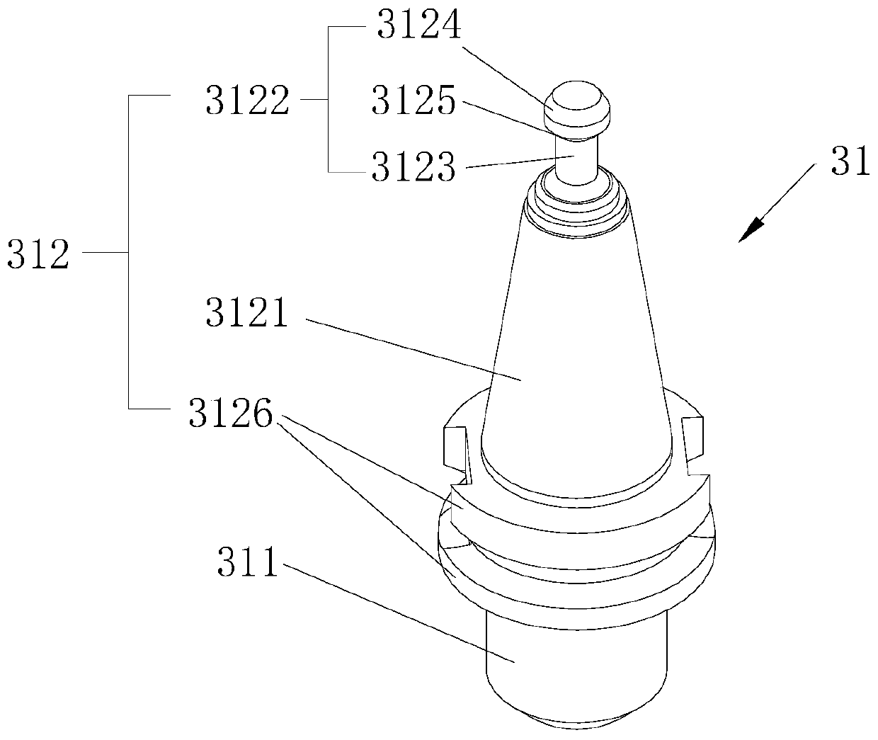 Machining center with multi-tool-bit quick tool-replacement mechanism