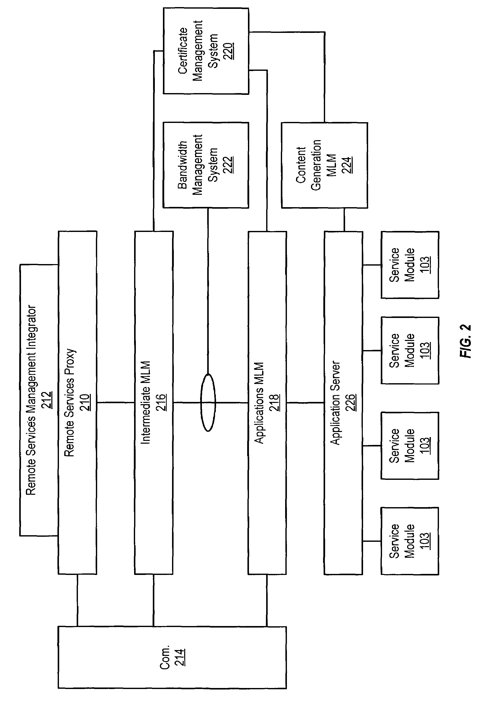 Remote services system service module interface