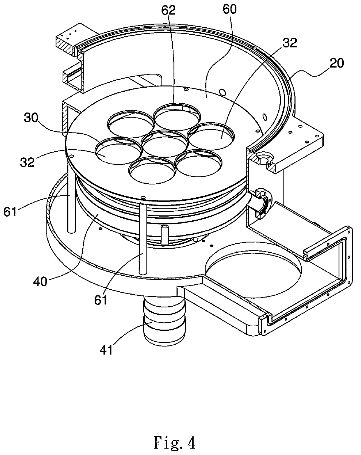 Masking structure for a wafer supporting plate