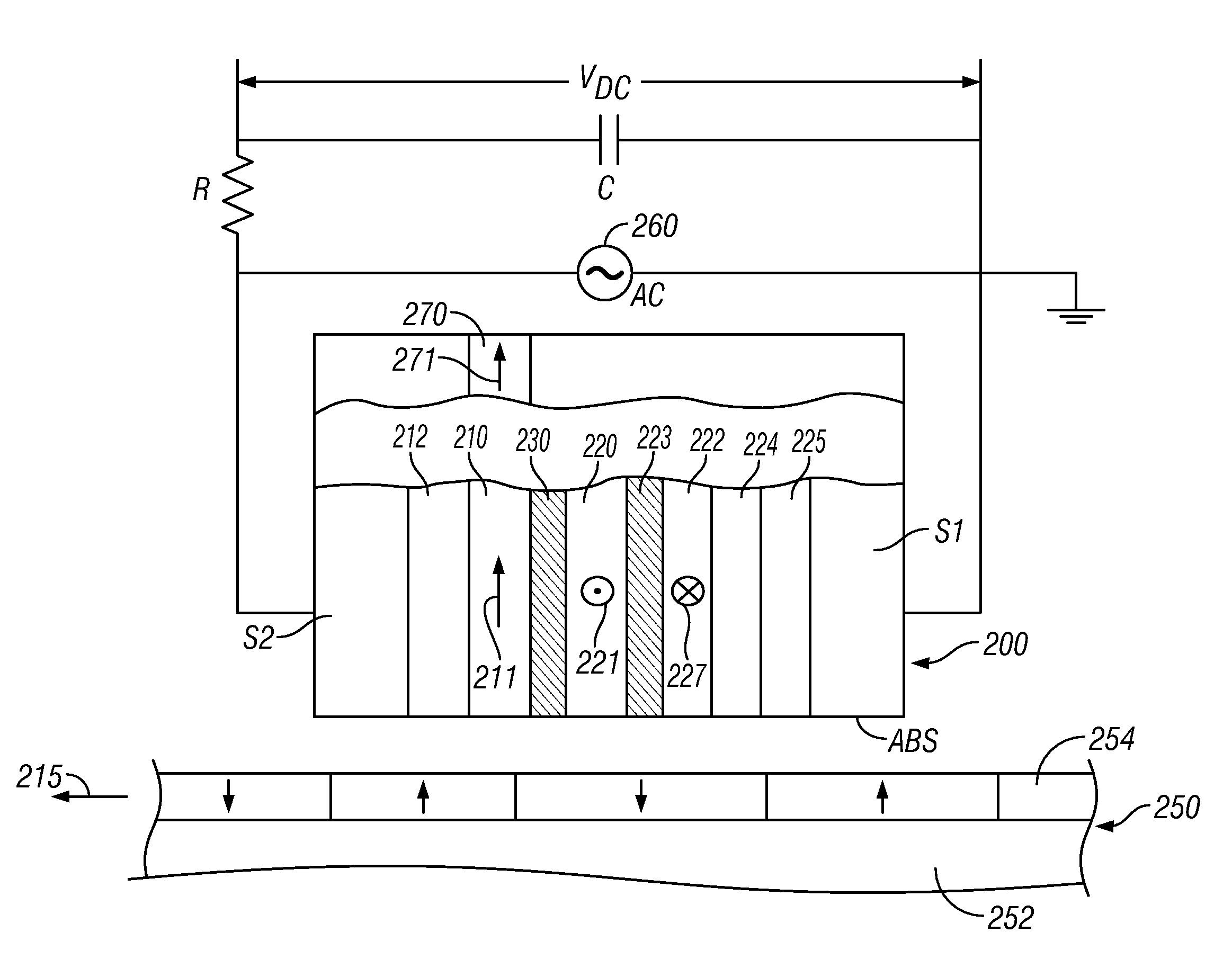 Magnetic field sensing system using spin-torque diode effect