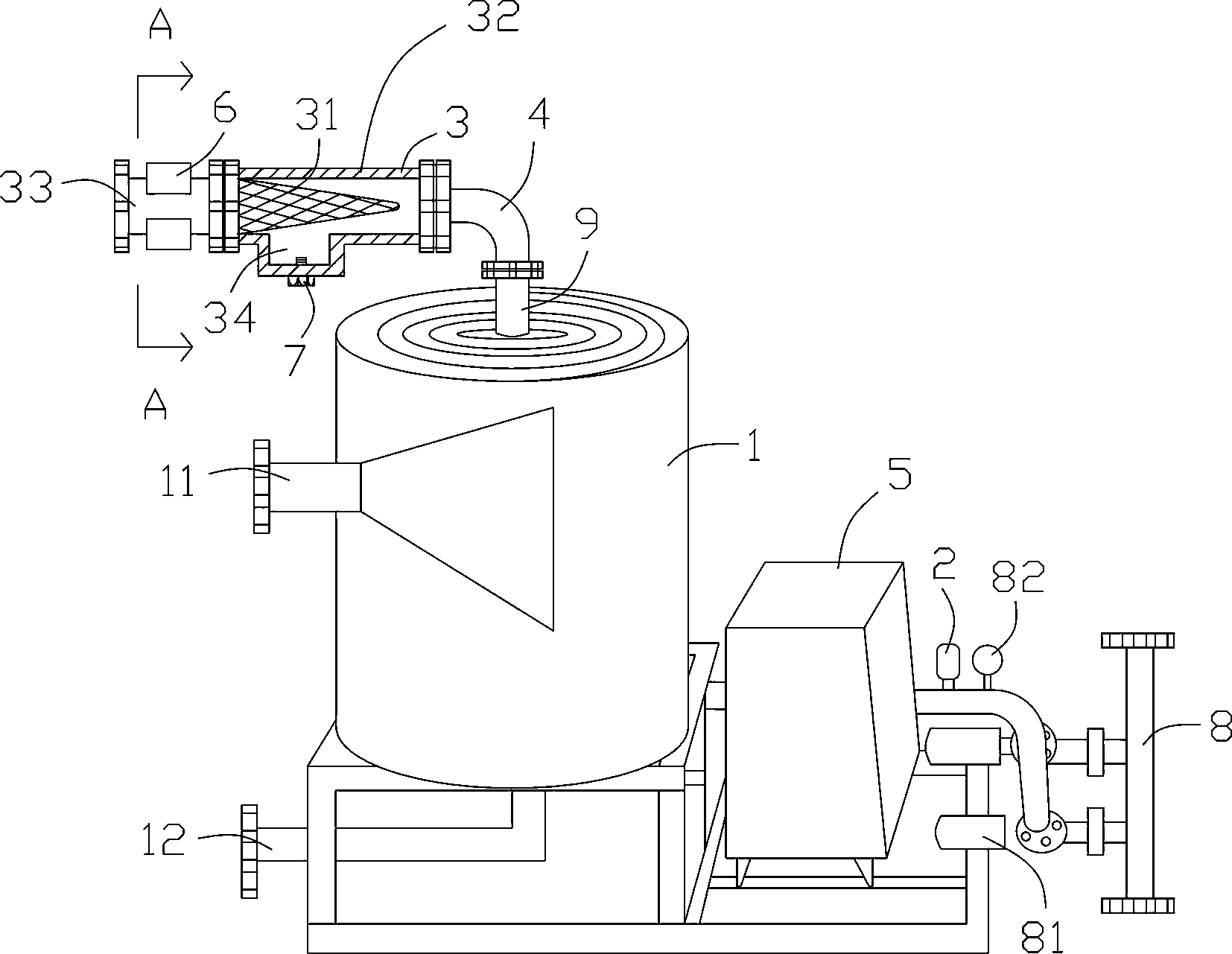 Heat exchanger for transformer additionally provided with oil purifier