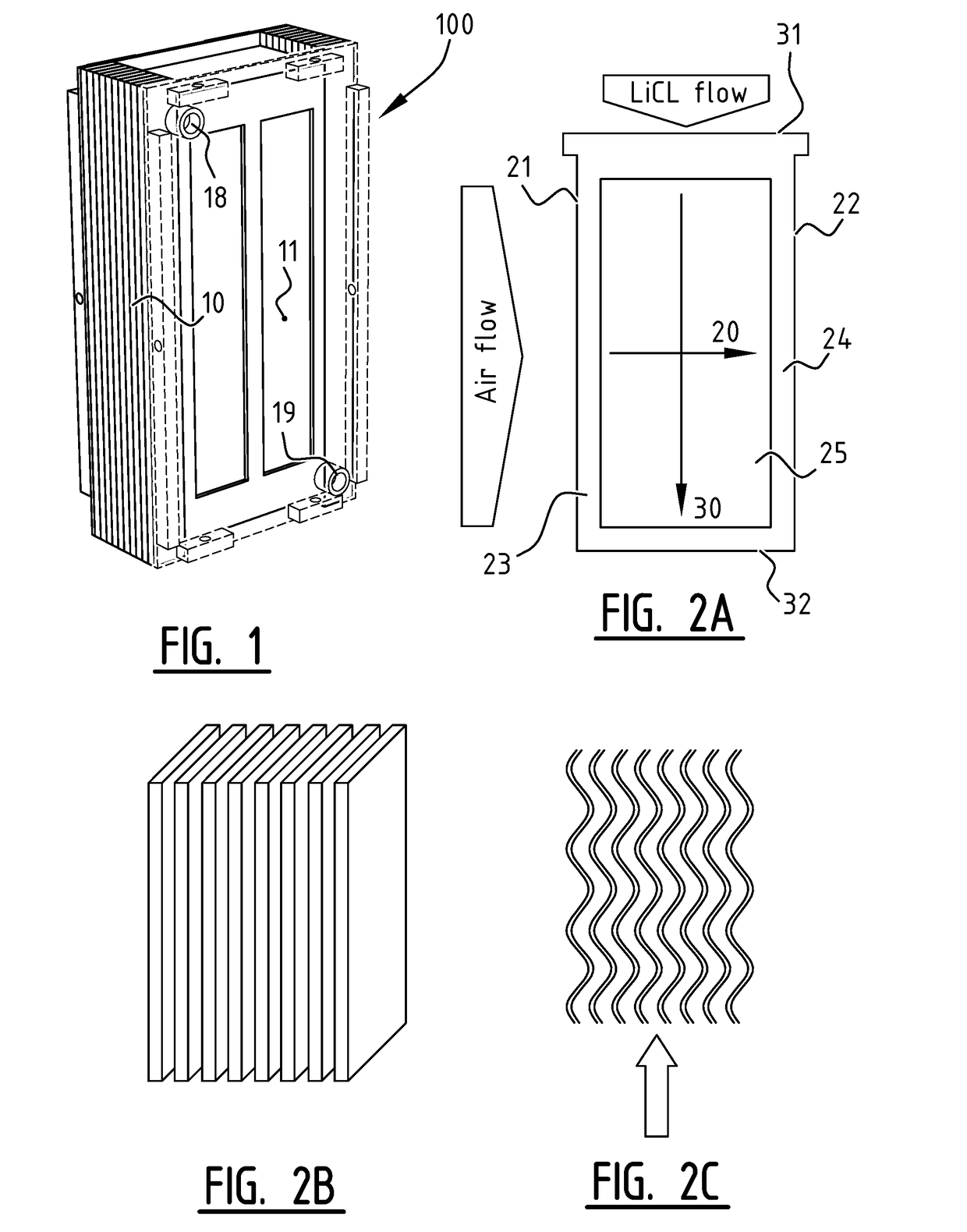 Heat and mass exchange module and use thereof