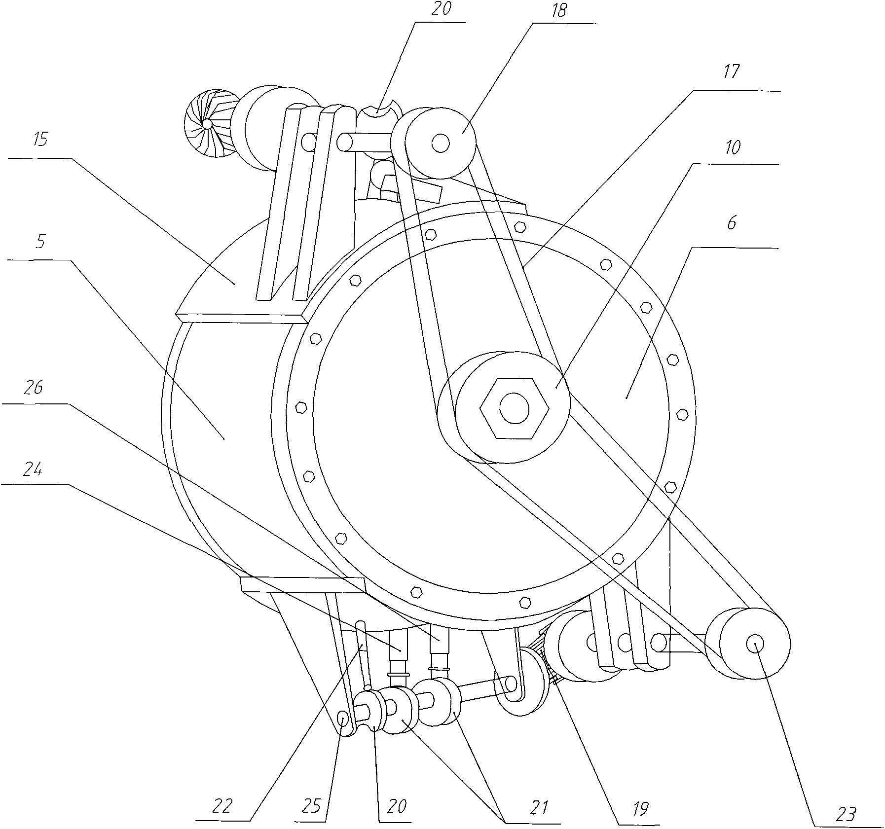 Circularly moving piston internal combustion engine