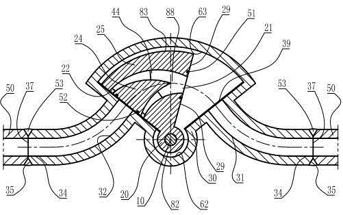 A welded joint zinc alloy six-leaf ribbed variable flow channel horizontal valve