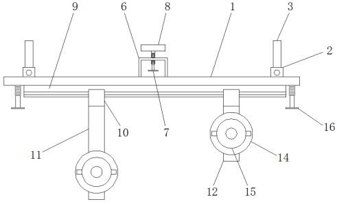 Electric power line stringing device for constructional engineering