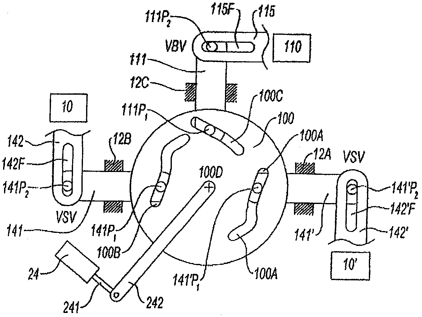 System for controlling variable geometry equipment of a gas turbine engine especially comprising a guiding track connection