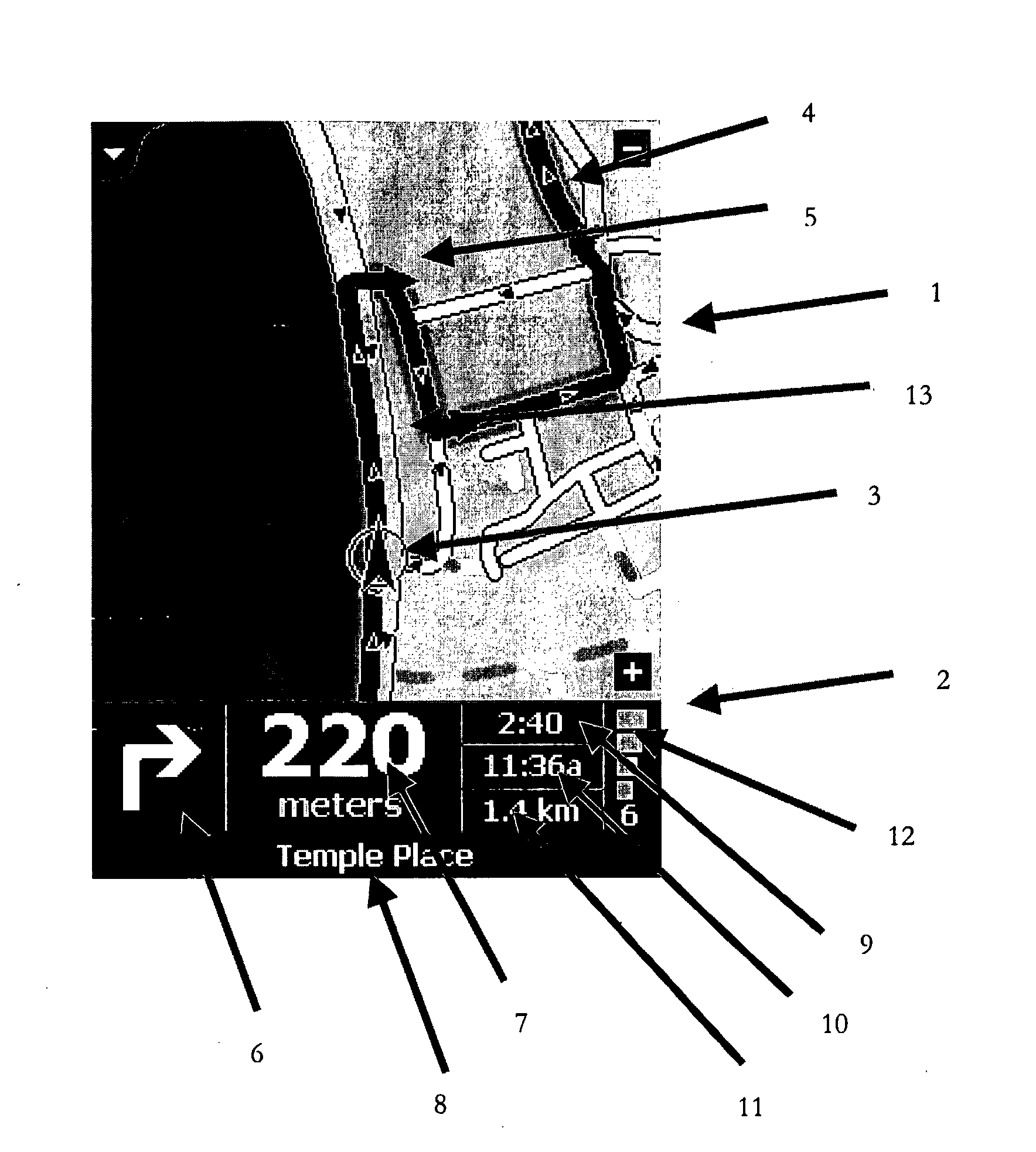 Navigation Device Displaying Dynamic Travel Information