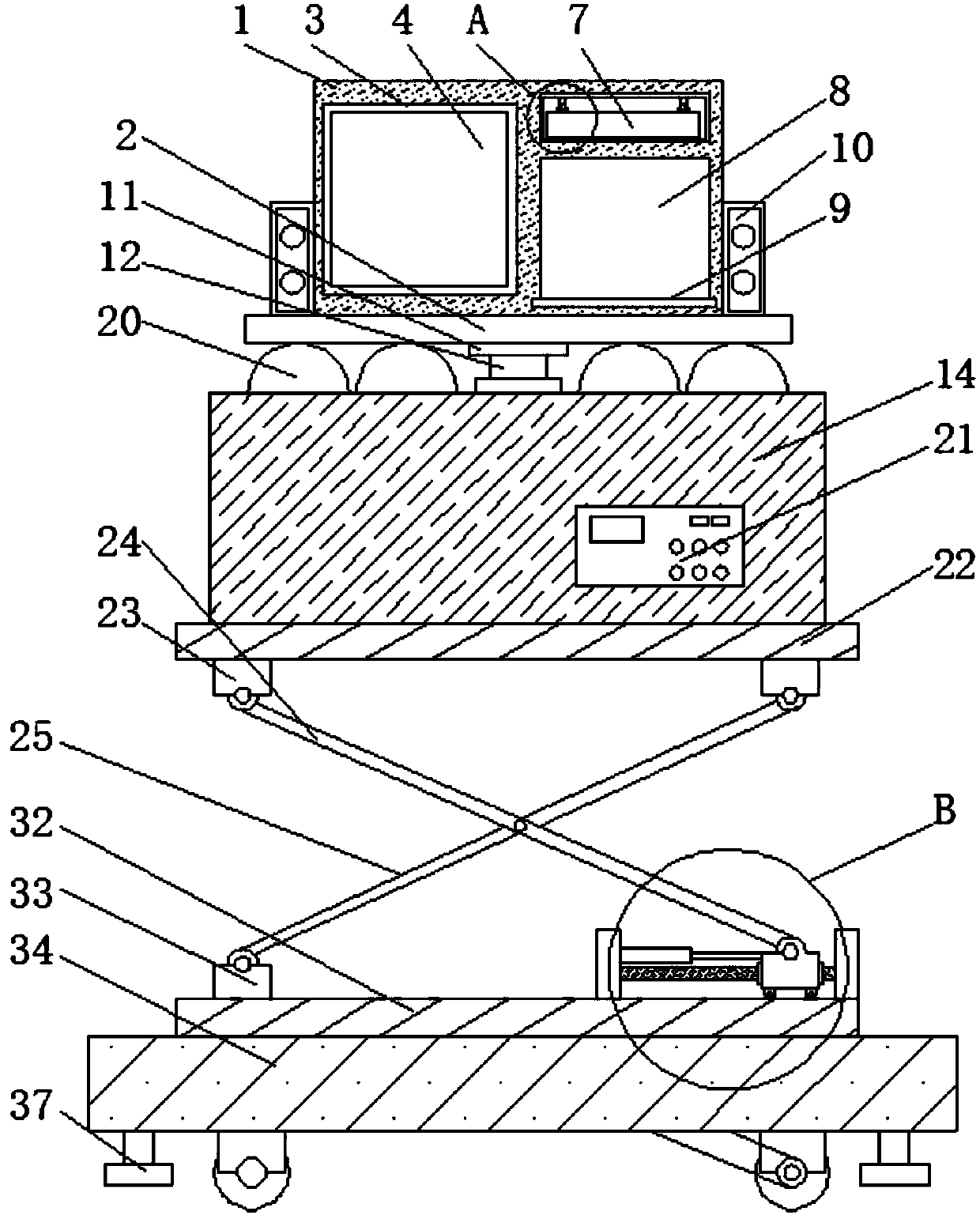 Showing device for information technology teaching