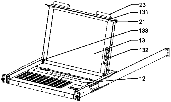 Compact type reinforced KVM switcher installing structure