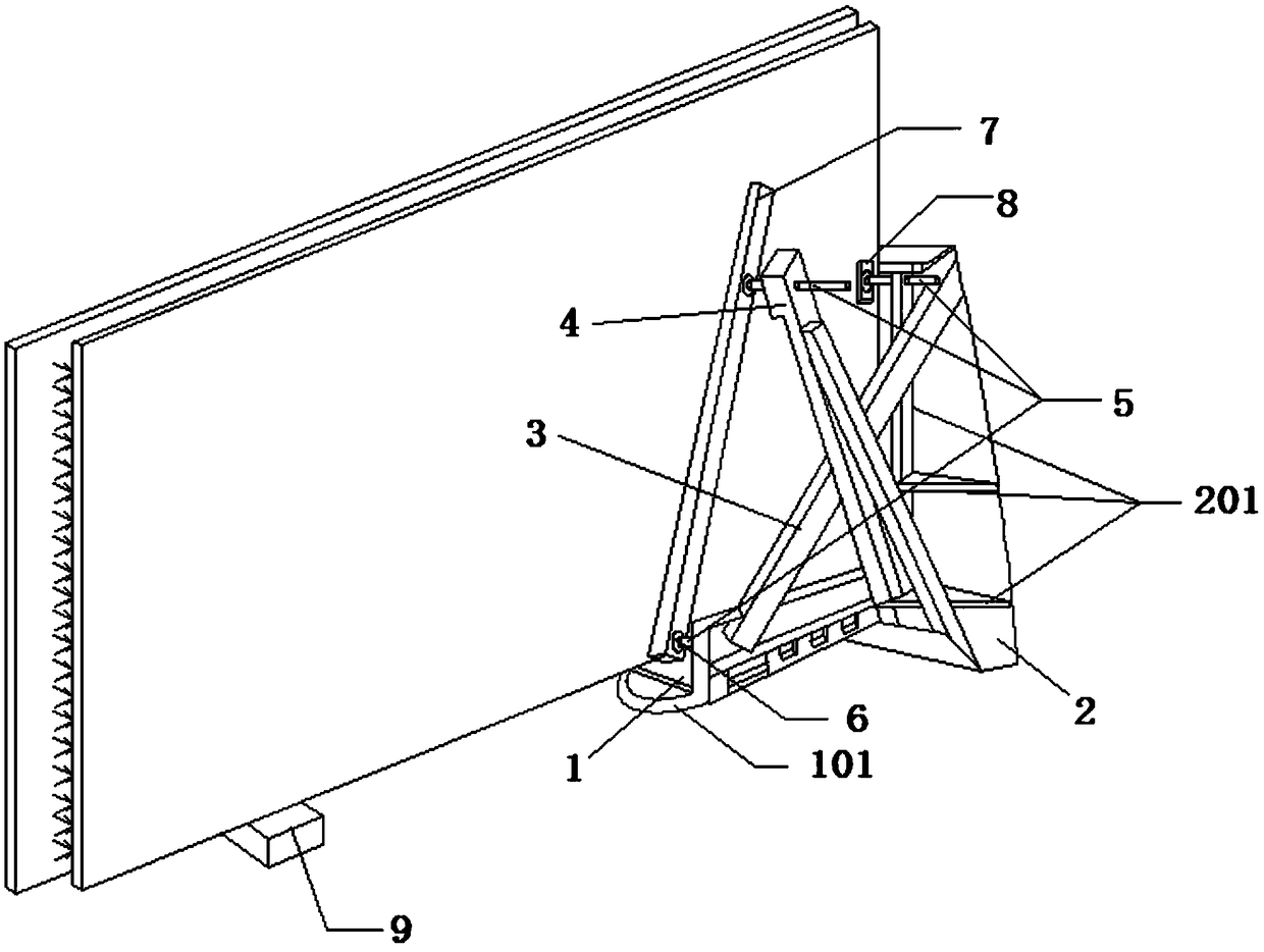 Overturning device for vertical-stacked precast concrete wallboards