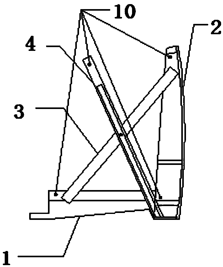 Overturning device for vertical-stacked precast concrete wallboards