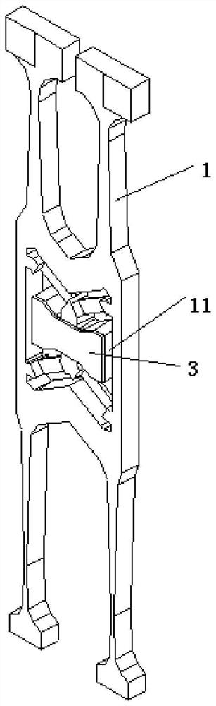 A connection structure, connection method and application of a quartz tuning fork and a base