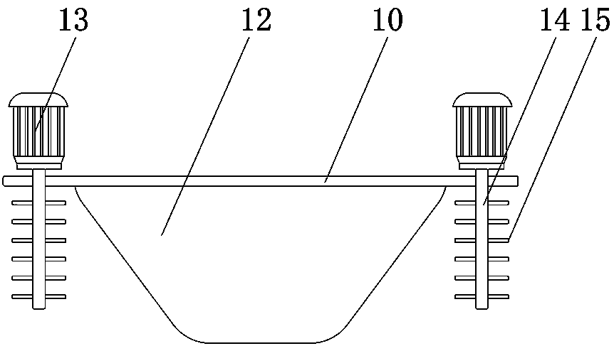 Water plant removing device for river regulation