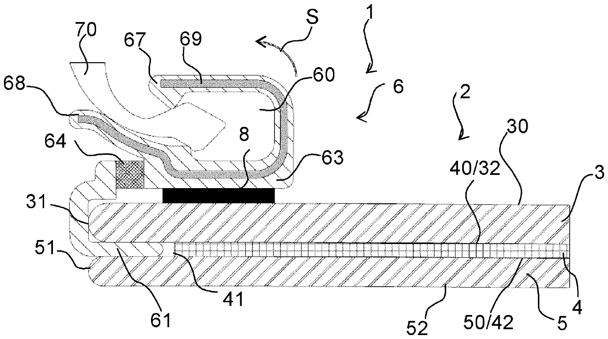 Laminated glazing comprising a profiled clipping bead