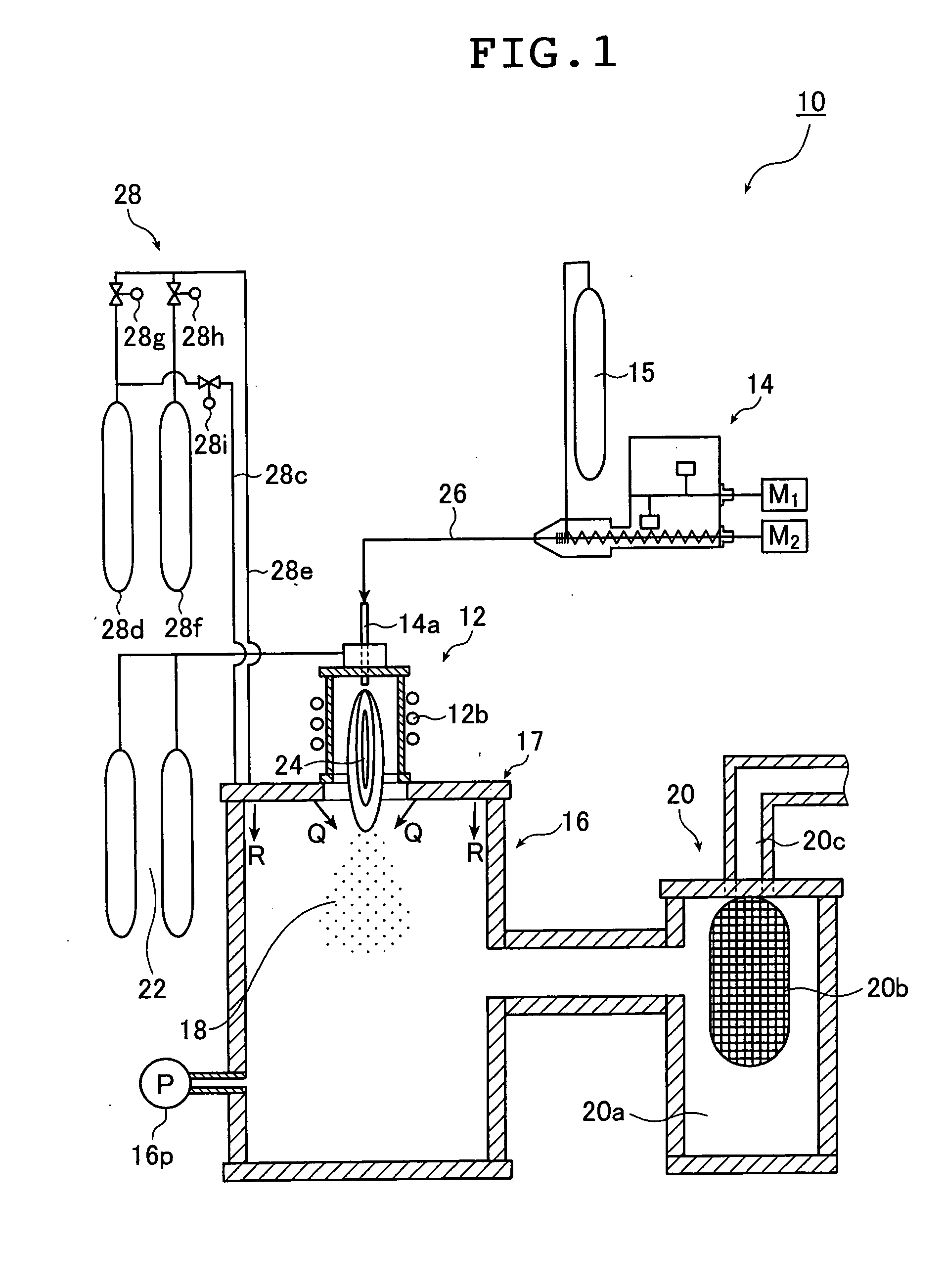 Process for producing ultrafine particles