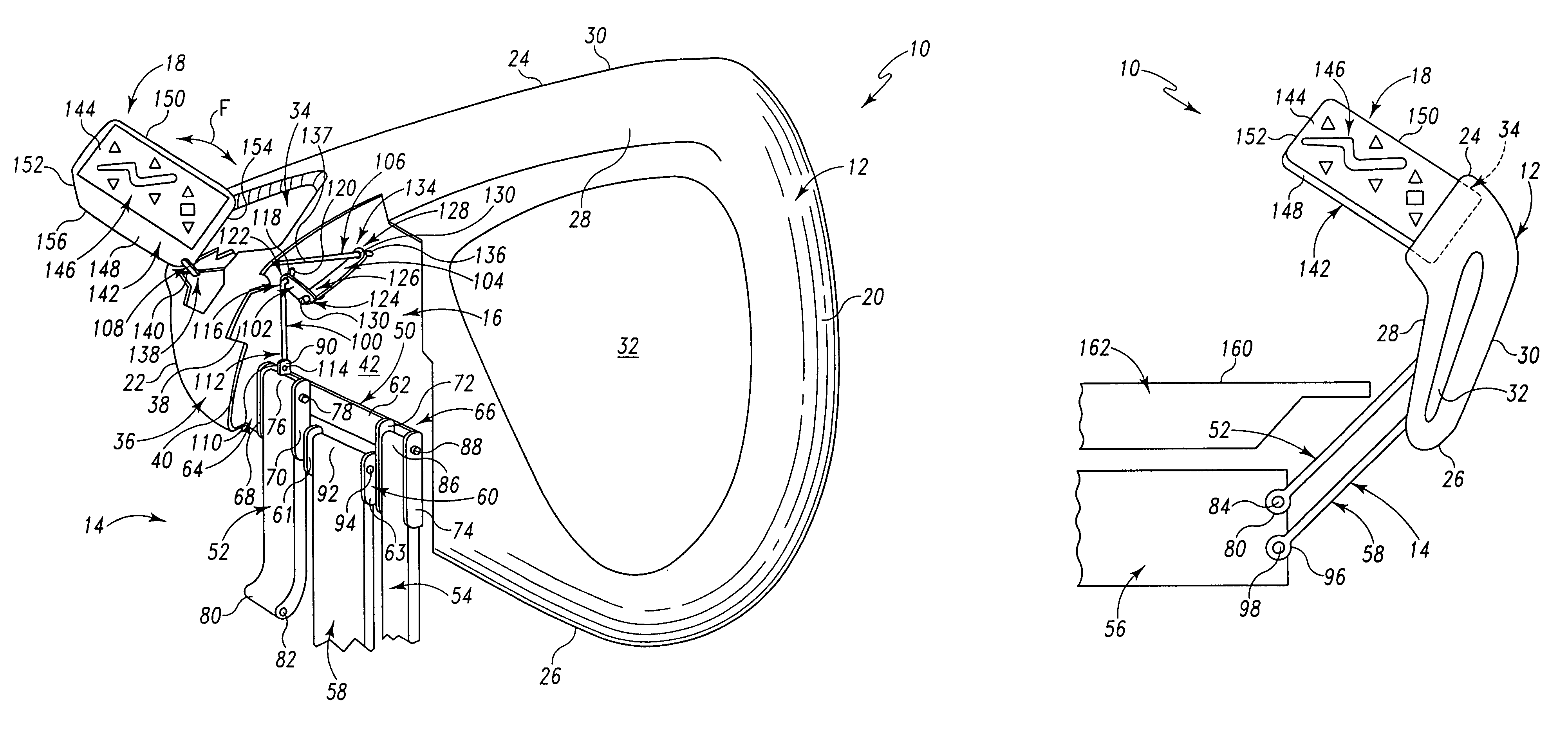 Movable control panel for a patient support