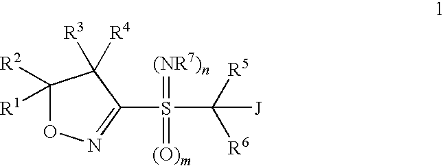 Heterobicyclic alkylthio-bridged isoxazolines