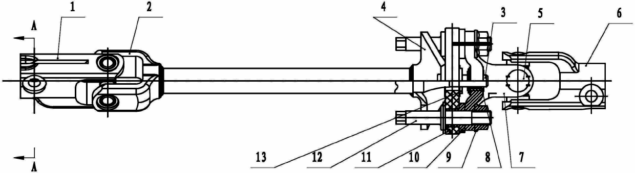 Steering under-drive shaft assembly