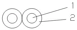 Ultra-light low-frequency wire or cable for aerospace use