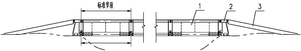 Artificial assembled single-layer road express bridge