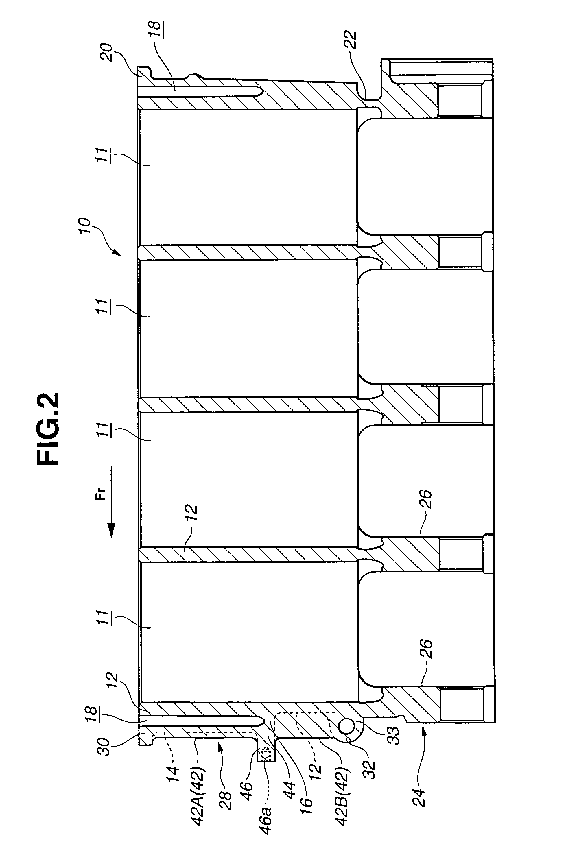 Cylinder block of internal combustion engine