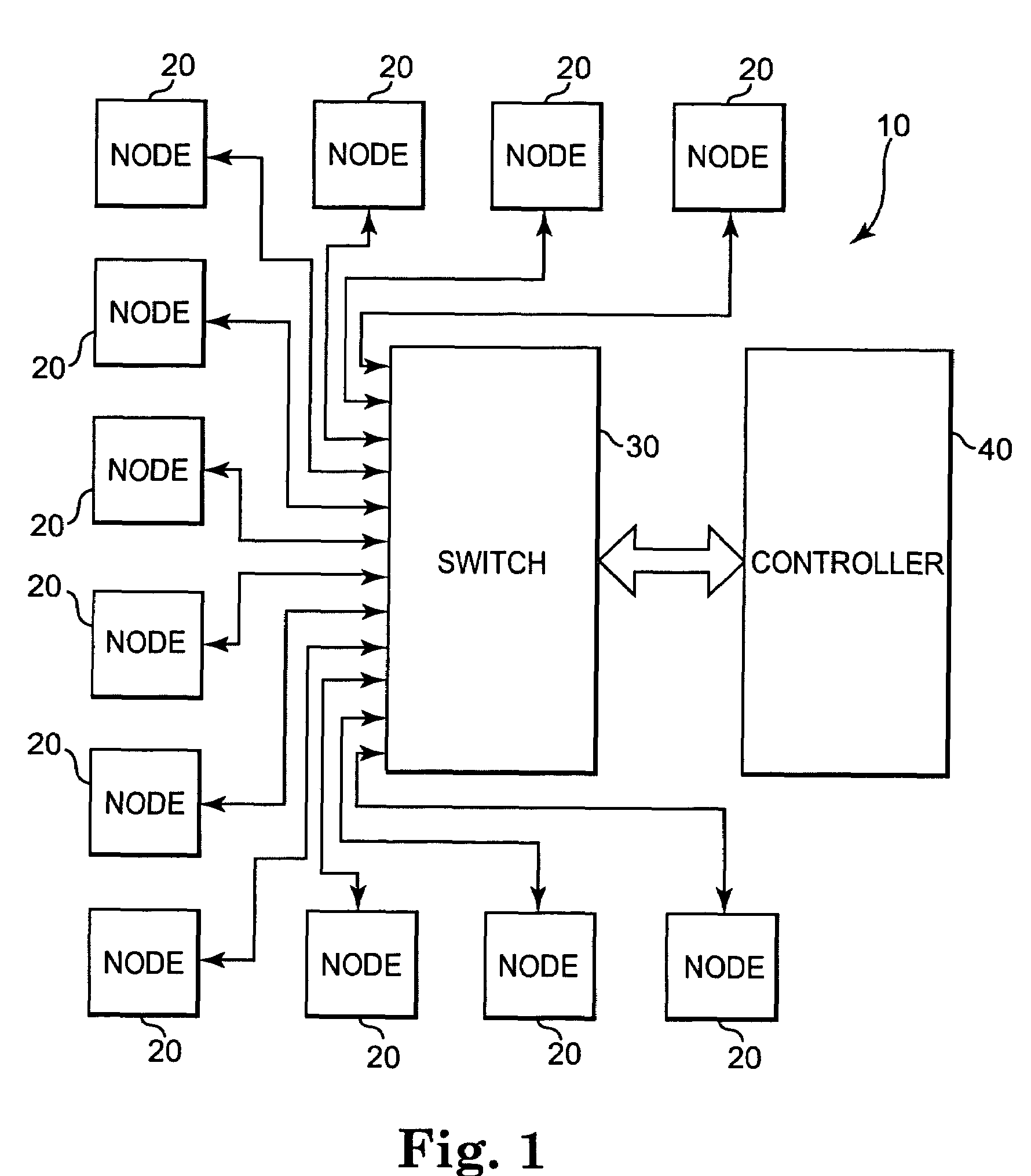 Data communication network using optical power averaged multiplexing