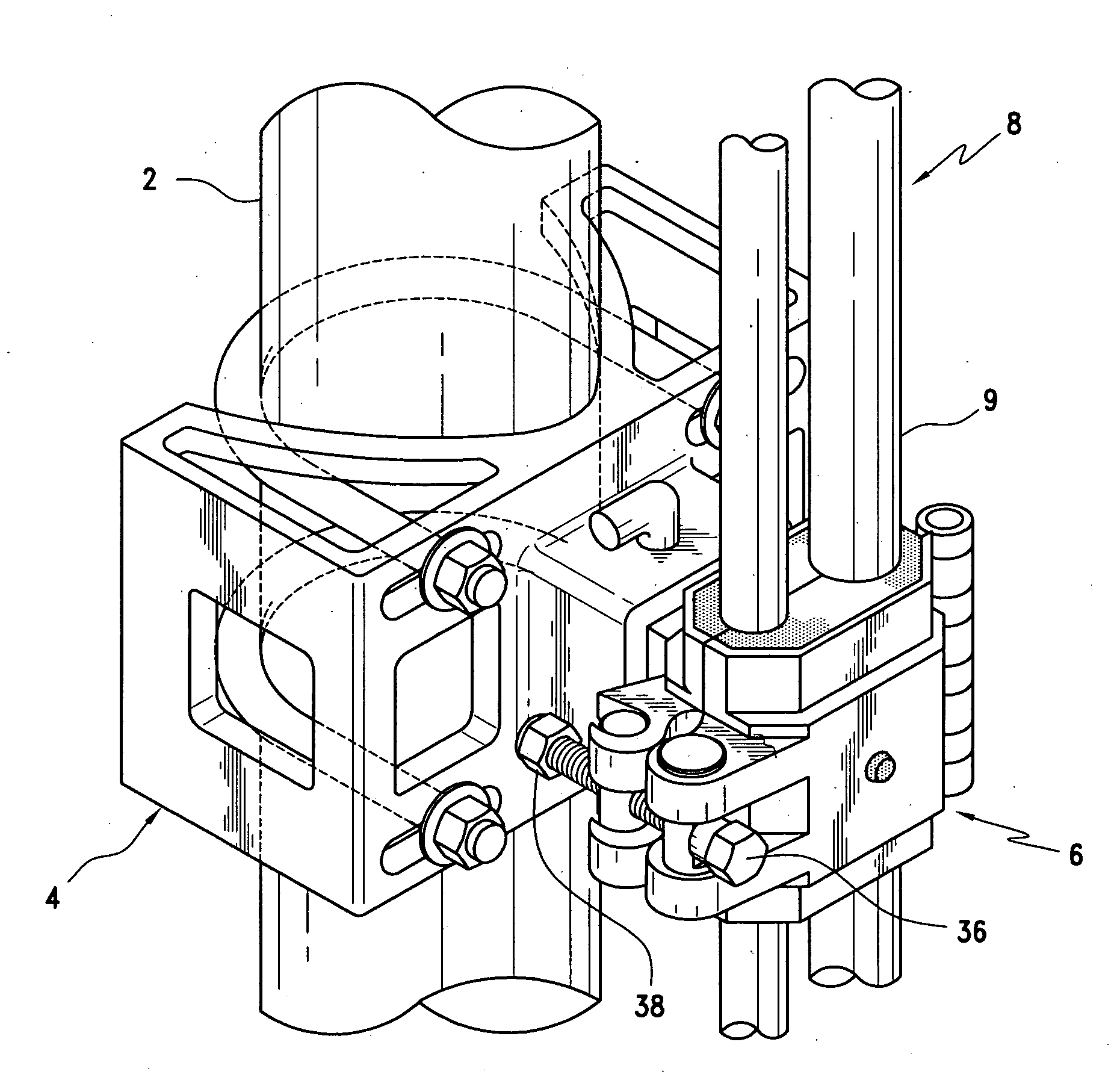 Lined clamp for hoses and control lines