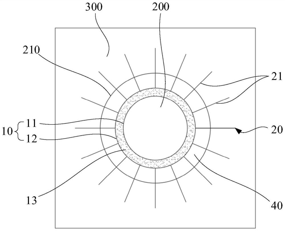 Supporting structure of active fault crossing tunnel and tunnel lining structure