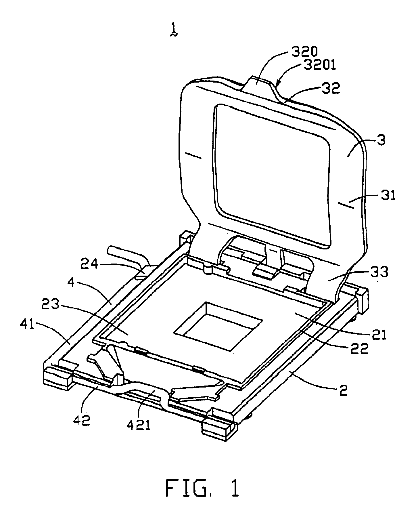 Land grid array socket with reinforcing plate