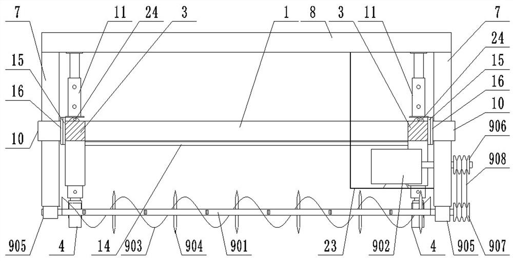 Traction type slope cutting equipment