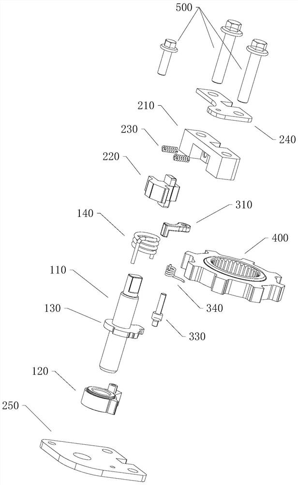 Efficient integrated motor parking mechanism and vehicle